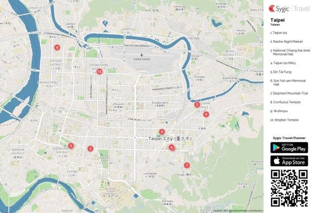 Taipei sights map