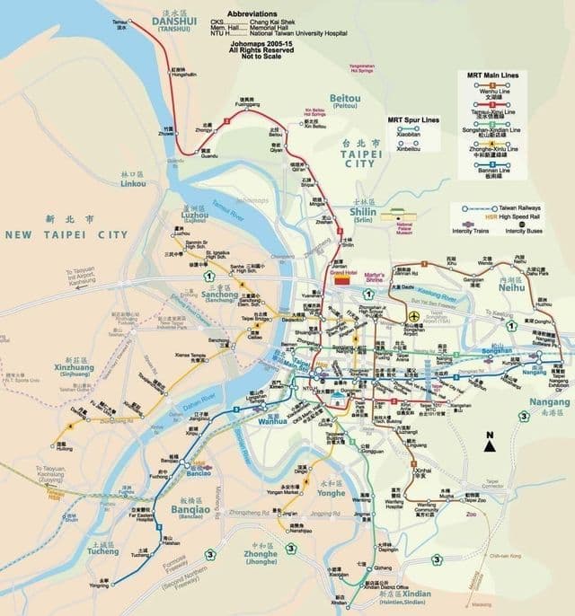 Taipei railway stations map