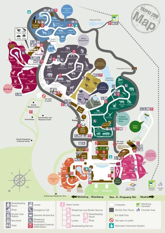 Taipei zoo park map